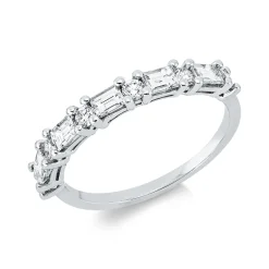 Ring aus 750 Gold Weißgold 11 Diamanten 0,77ct B:3,1mm