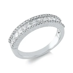 Ring aus 750 Gold Weißgold 63 Diamanten 0,84ct B:4,1mm