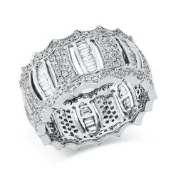 Ring aus 750 Gold Weißgold 304 Diamanten 1,25ct F-VSI B:11,1mm