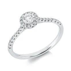 Ring aus 750 Gold Weißgold 31 Diamanten 0,4ct Ø6mm