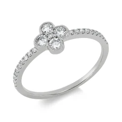 Ring aus 750 Gold Weißgold 25 Diamanten 0,34ct TW-PI B:6,8mm