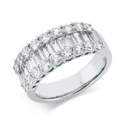 Ring aus 750 Gold Weißgold 30 Diamanten 2,12ct TW-SI B:8,6mm