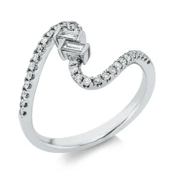 Ring aus 750 Gold Weißgold 32 Diamanten 0,29ct TW-SI B:13mm