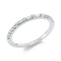 Ring aus 750 Gold Weißgold 13 Diamanten 0,22ct TW-SI B:1,4mm