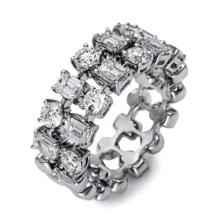 Ring aus 750 Gold Weißgold 14 Diamanten 2,31ct TW-VSI/SI B:7,9mm