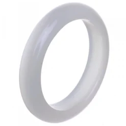 Ring aus Katzenauge Fingerring Fingerschmuck Steinring weiß-grau glatt