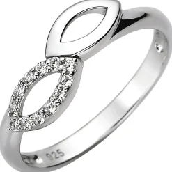 Ring aus 925 Silber 12 Zirkonia Silberring Fingerring Fingerschmuck rhodiniert