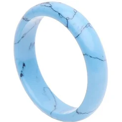 Ring aus Türkis Imitat Türkisring Damenring Fingerring glatt schlicht B: 5,5mm