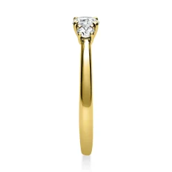 Ring Damenring aus 750 Gold Gelbgold mit 3 Diamanten Brillanten 0,47 Ct.