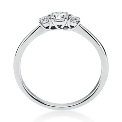 Ring Damenring aus 585 Gold Weißgold mit 3 Diamanten Brillanten 0,33 Ct.