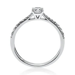 Ring Damenring aus 750 Gold Weißgold mit 17 Diamanten Brillanten 0,51 Ct.