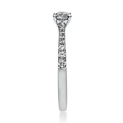 Ring Damenring aus 585 Gold Weißgold mit 17 Diamanten Brillanten 0,51 Ct.