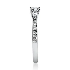 Ring Damenring aus 750 Gold Weißgold mit 15 Diamanten Brillanten 0,58 Ct.