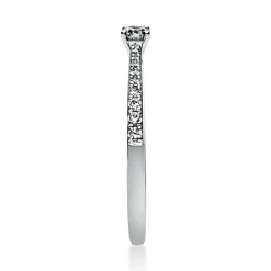 Ring Damenring aus 950 Platin mit 19 Diamanten Brillanten 0,22 Ct. 4er-Krappe