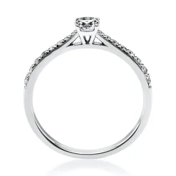 Ring Damenring aus 950 Platin mit 17 Diamanten Brillanten 0,37 Ct. 4er-Krappe