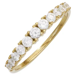 Ring Damenring mit 11 Zirkonia weiß 333 Gold Gelbgold Fingerschmuck