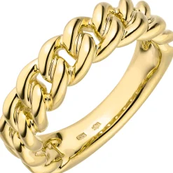 Ring Damenring Panzerkette-Muster aus 585 Gelbgold Goldring Breite 6,1mm