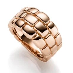 Ring Fingerring mit Muster 585 Gold Rotgold glänzend Breite 13mm