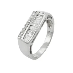 Ring für Damen Damenring mit Zirkonia 925 Silber rhodiniert