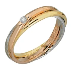 Ring Goldring mit Diamant 0.06Ct W/SI 585 Weißgold Gelbgold Rotgold Damen