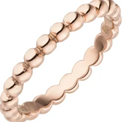 Ring Kugel Kügelchen aus 925 Silber rotgold vergoldet Kugelring für Damen