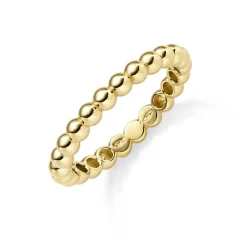 Ring Kugel Kügelchen Damenring aus 585 Gold Gelbgold schlicht Breite 3mm