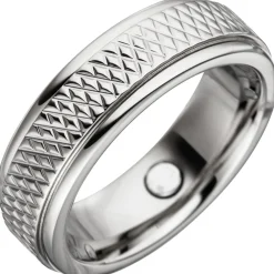 Ring Magnetring Partnerring aus Edelstahl mit Magnet Breite 7mm Unisex