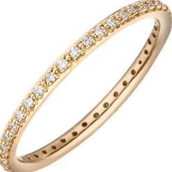 Ring Memoryring aus 585 Gold Gelbgold mit 37 Diamanten Brillanten 0,18 Ct W-si