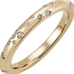 Ring mit 34 verstreuten Diamanten 0.21Ct Brillanten 585 Gold Gelbgold