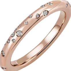 Ring mit 34 verstreuten Diamanten 0.21Ct 585 Gold Rotgold Rosegold