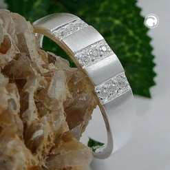 Ring mit Zirkonia schlicht 5mm 925 Silber Sterlingsilber Damen
