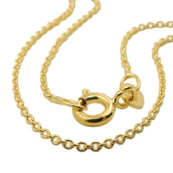 1,1 Rund-Ankerkette Halskette Collier aus 9Kt 375 Gold Gelbgold 45cm