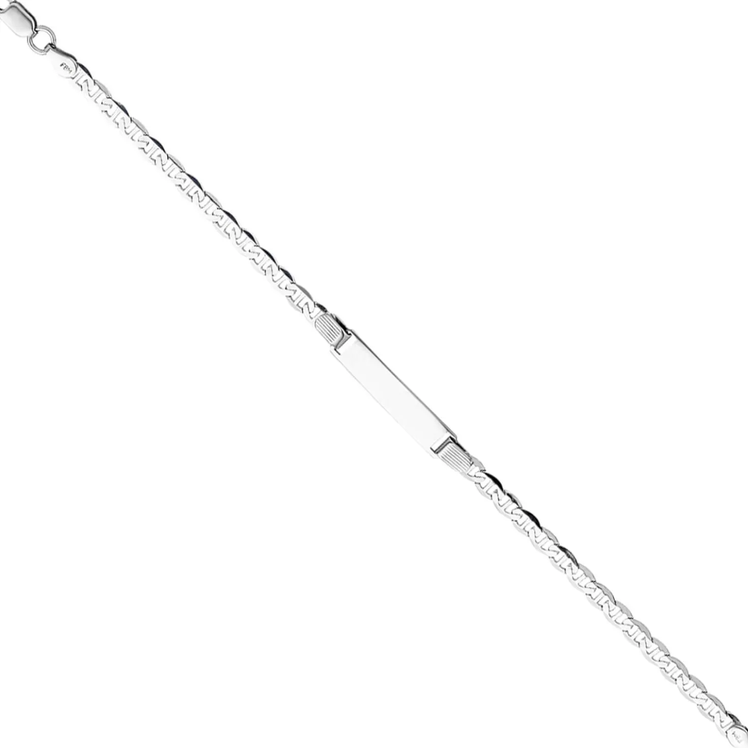 Schildband Armband Armkette aus echtem 925 Silber, 19cm, Unisex