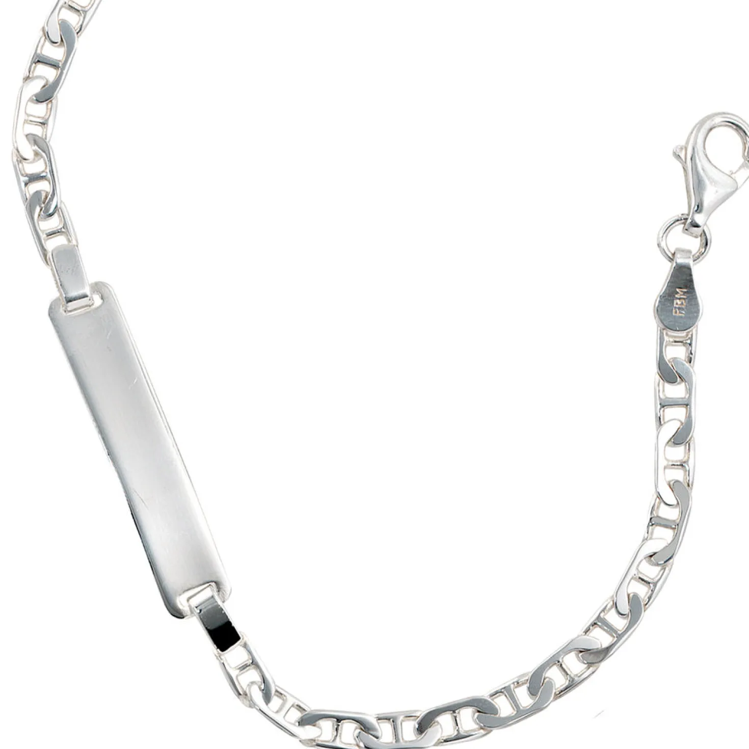Schildband Armband Armkette aus echtem 925 Silber, 19cm, Unisex