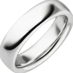 Schlichter Ring aus 925 Silber rhodiniert B: 5,7mm Fingerring Silberring Unisex