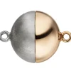 Schließe, Magnet-Schließe aus 585 Weißgold & Rotgold