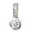 Schmuck Anhänger 5,6x12,1mm 6 Diamanten 0.2Ct Brillanten 585 Gold Weißgold