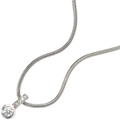 Schmuck Anhänger 5,6x12,1mm 6 Diamanten 0.2Ct Brillanten 585 Gold Weißgold