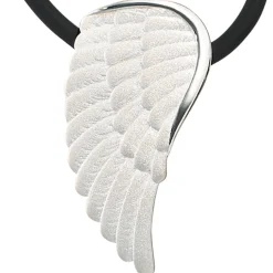 Schmuck Anhänger 14,6x28,2mm Flügel aus 925 Silber teilmattiert Halsschmuck