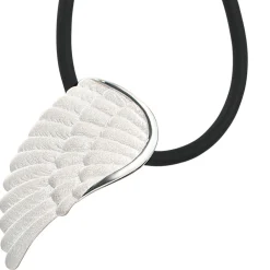 Schmuck Anhänger 14,6x28,2mm Flügel aus 925 Silber teilmattiert Halsschmuck
