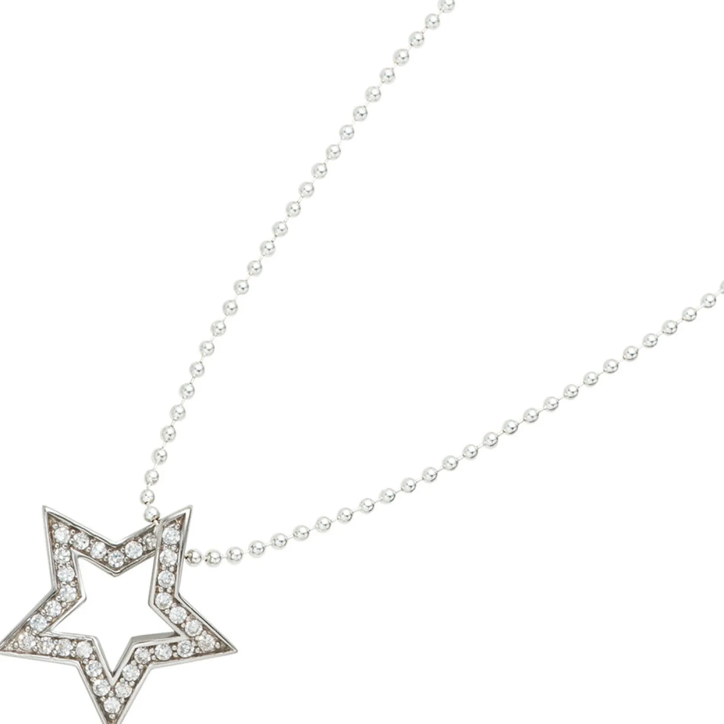 Schmuck Anhänger 20,4x19,6mm Stern mit Zirkonia 925 Echt Silber Halsschmuck