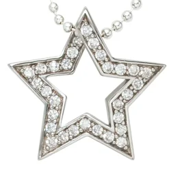 Schmuck Anhänger 20,4x19,6mm Stern mit Zirkonia 925 Echt Silber Halsschmuck