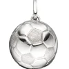 Schmuck-Set, Fußball teilmatt 1,7mm Panzerkette aus 925 Silber Halsschmuck, 38cm