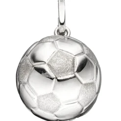 Schmuck-Set, Fußball teilmatt 1,7mm Panzerkette aus 925 Silber Halsschmuck, 38cm