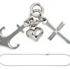 Schmuck-Set, Glaube Liebe Hoffnung 1,7mm Panzerkette 925 Silber Halsschmuck 38cm