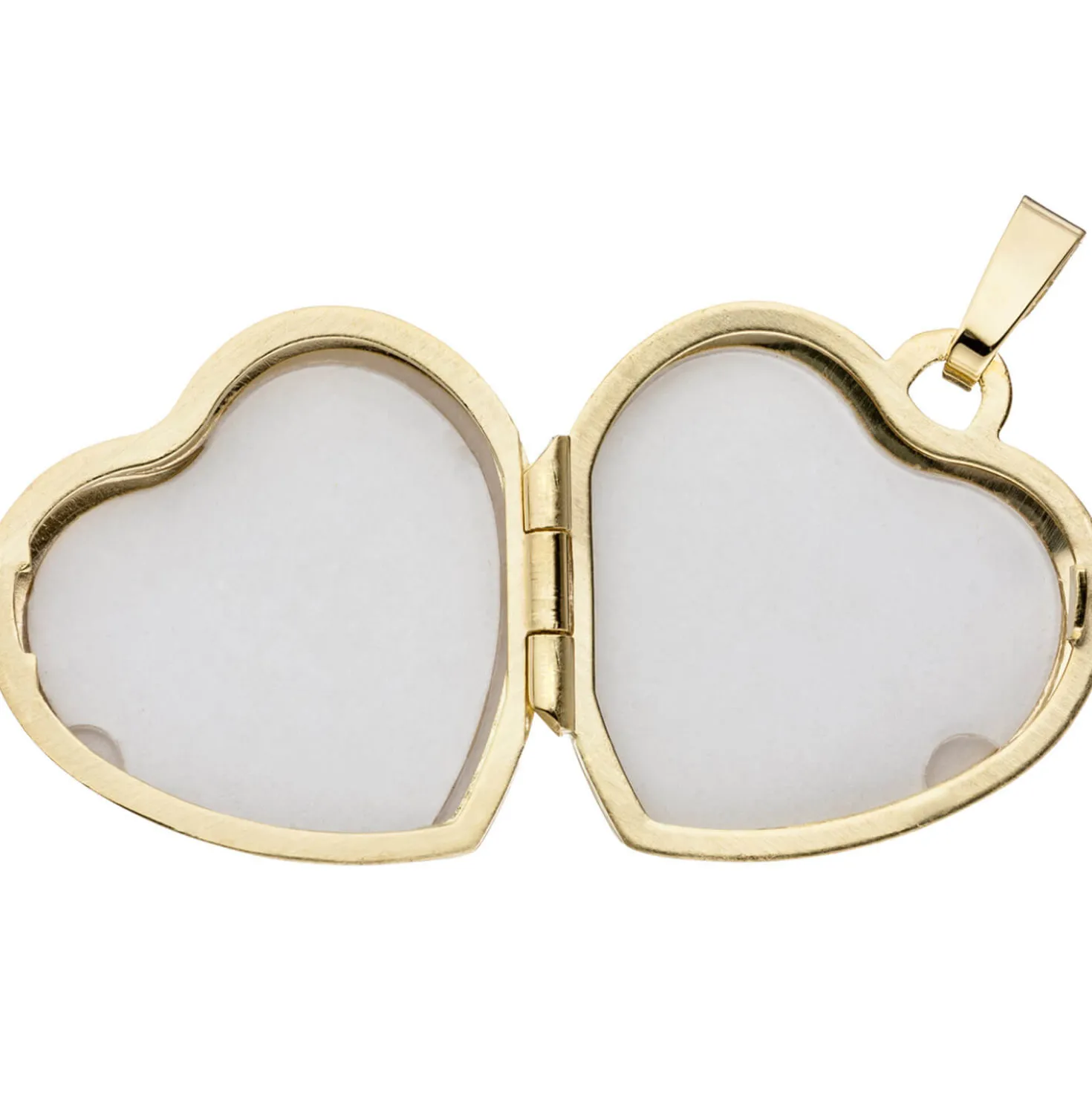 Schmuck-Set, Medaillon Herz für 2 Fotos 1,3mm Panzerkette 333 Gold Gelbgold 50cm