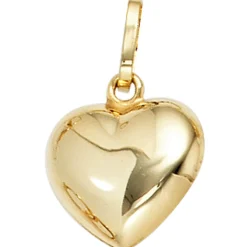 Schmuck-Set Medaillon Herz Herzchen auf 1,3mm Panzerkette 333 Gold Gelbgold 45cm