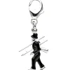 Schornsteinfeger Charm Anhänger 12,4x18,4mm Bettelarmband 925 Silber lackiert