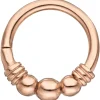 Segmentring aus Edelstahl Farbe rotgold Klick-System Scharnier Ringstärke 1,2mm