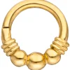 Segmentring aus Edelstahl gold farben Klick-System Scharnier, außen 11,3mm
